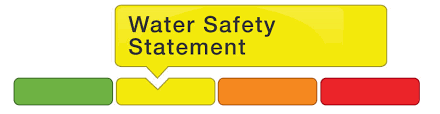 chart showing a water safety statement of low